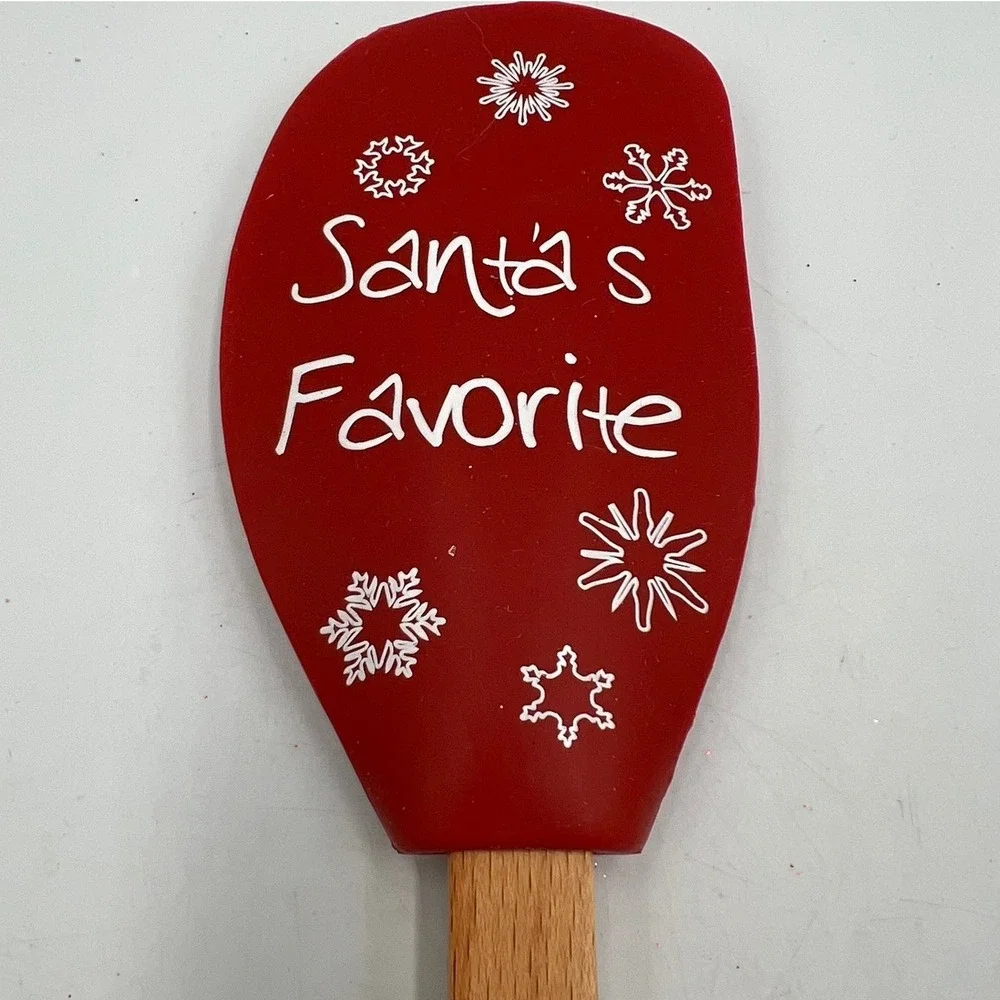 Nordic Ware Silicone Spatula Unisex OS Red Brand New Santa's Favorite Holiday